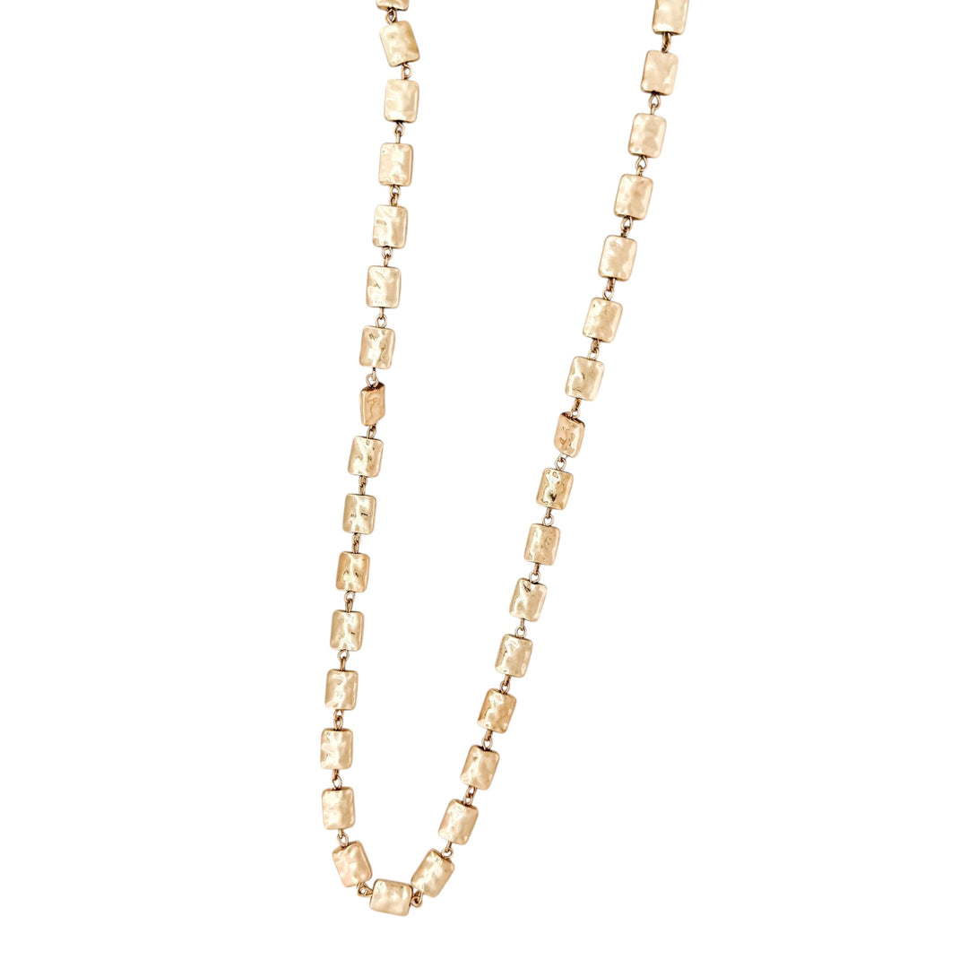 Envy Long Square Necklace Gold