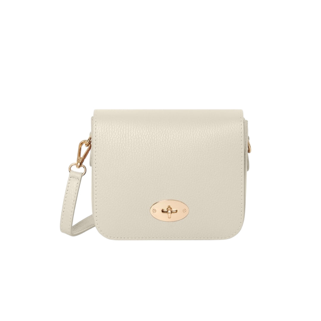 Leather Crossbody Bag Cream