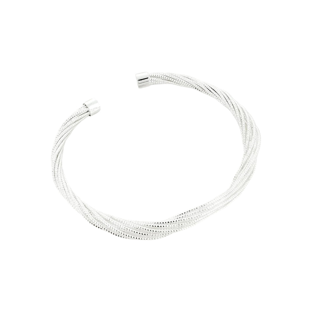 Envy Thin Twisted Bangle Silver
