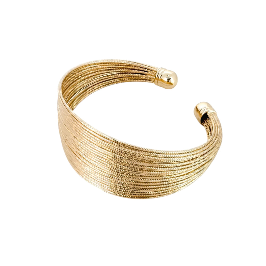 Envy Multistrand Cuff Bangle Gold