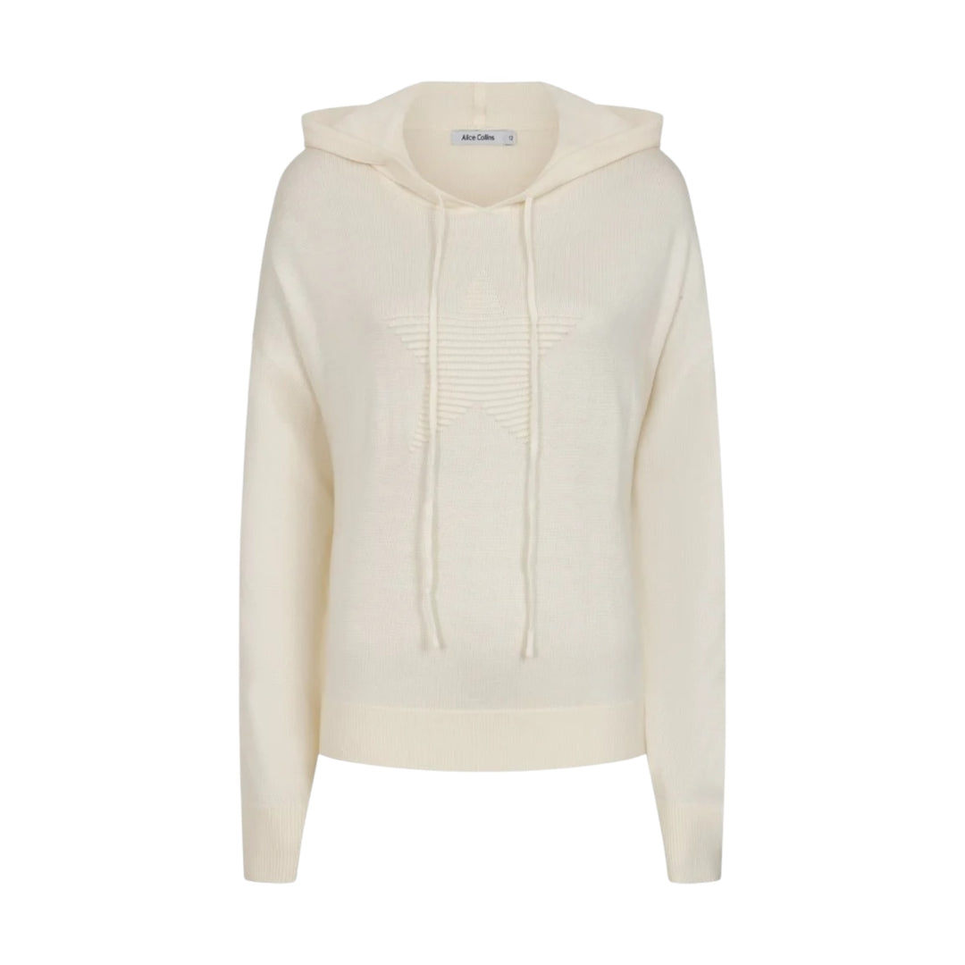 Alice Collins Georgie Hooded Top Winter White