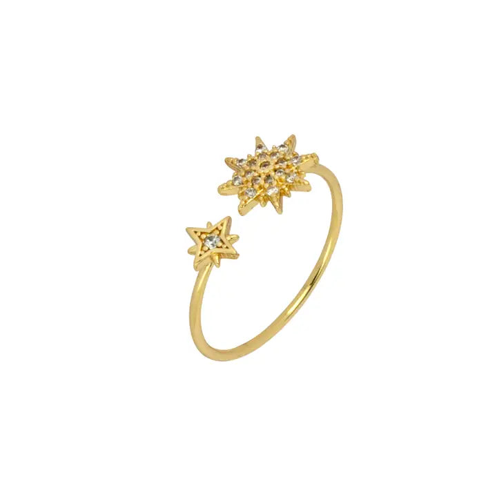 Ashiana Brie Star Ring Gold