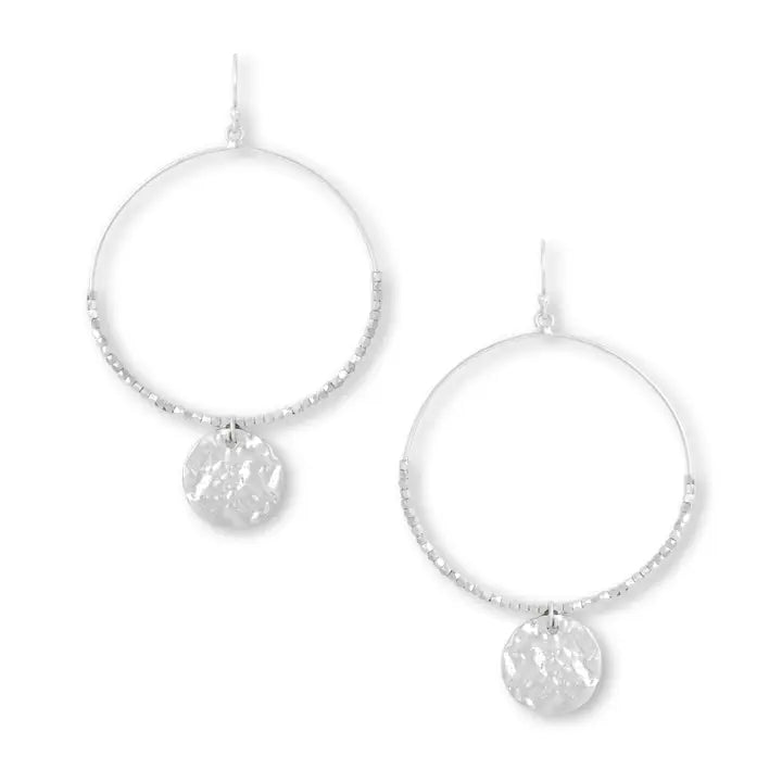 Ashiana Dominique Large Hoop Earrings Silver