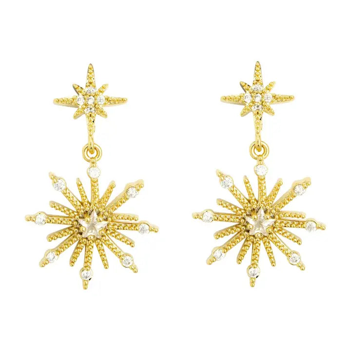 Ashiana Northern Star Stud Earrings Gold