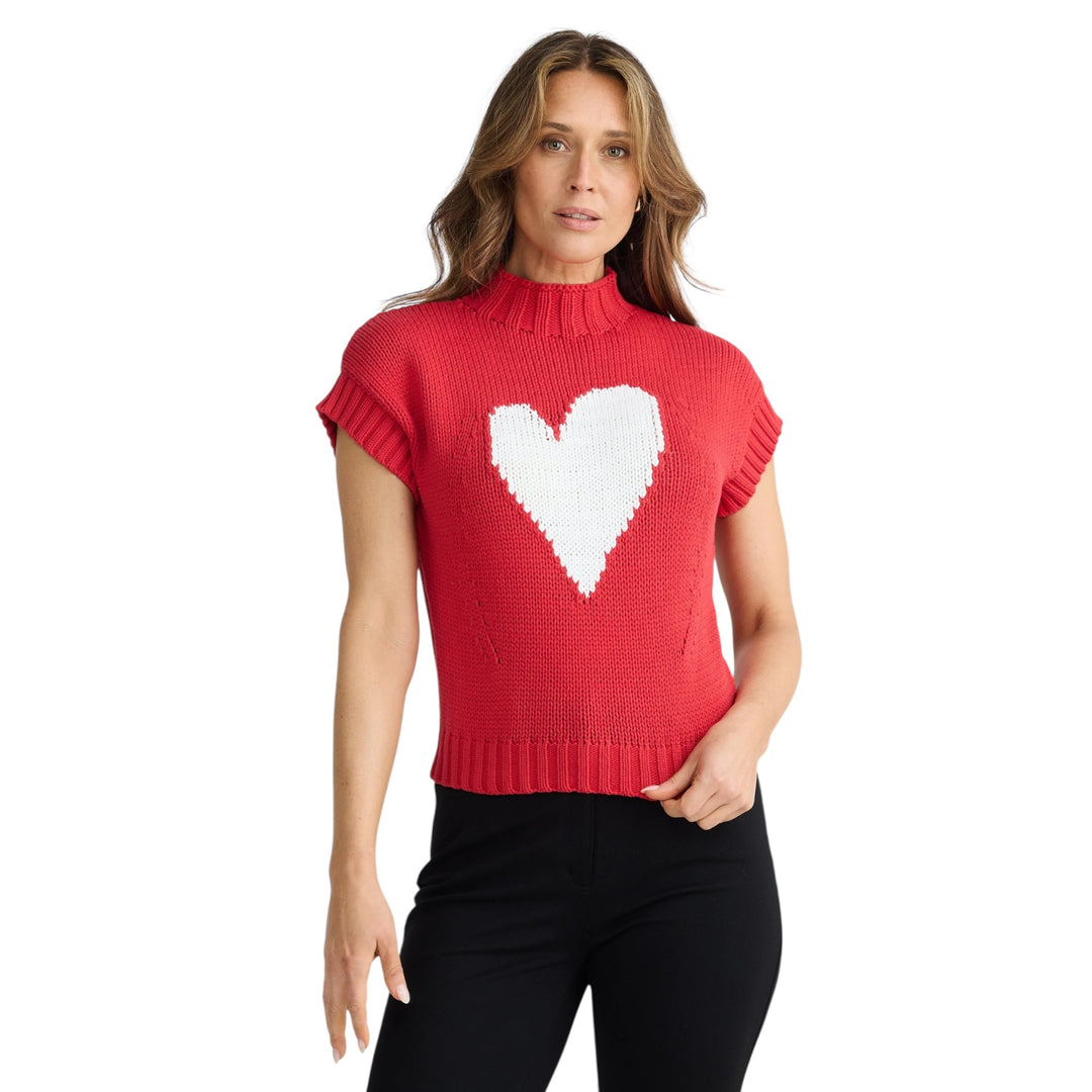 Brave+True Heart to Heart Sweater Red