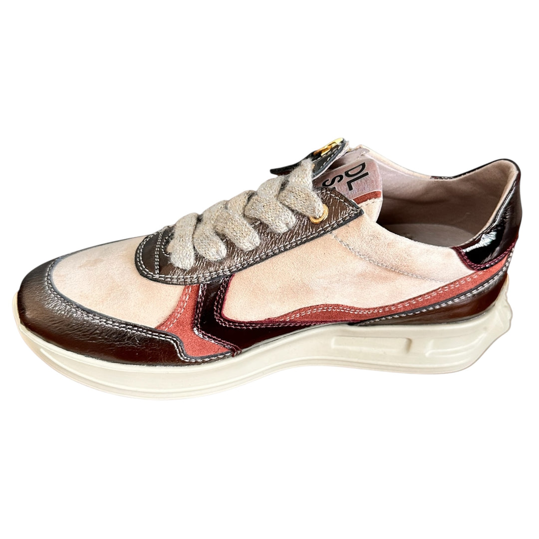 DL Sport Leather Sneaker with Zip Bronze