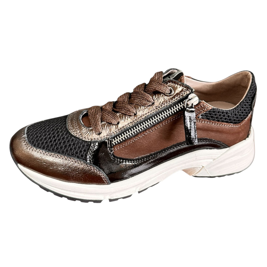 DL Sport Leather Sneaker with Zip Black