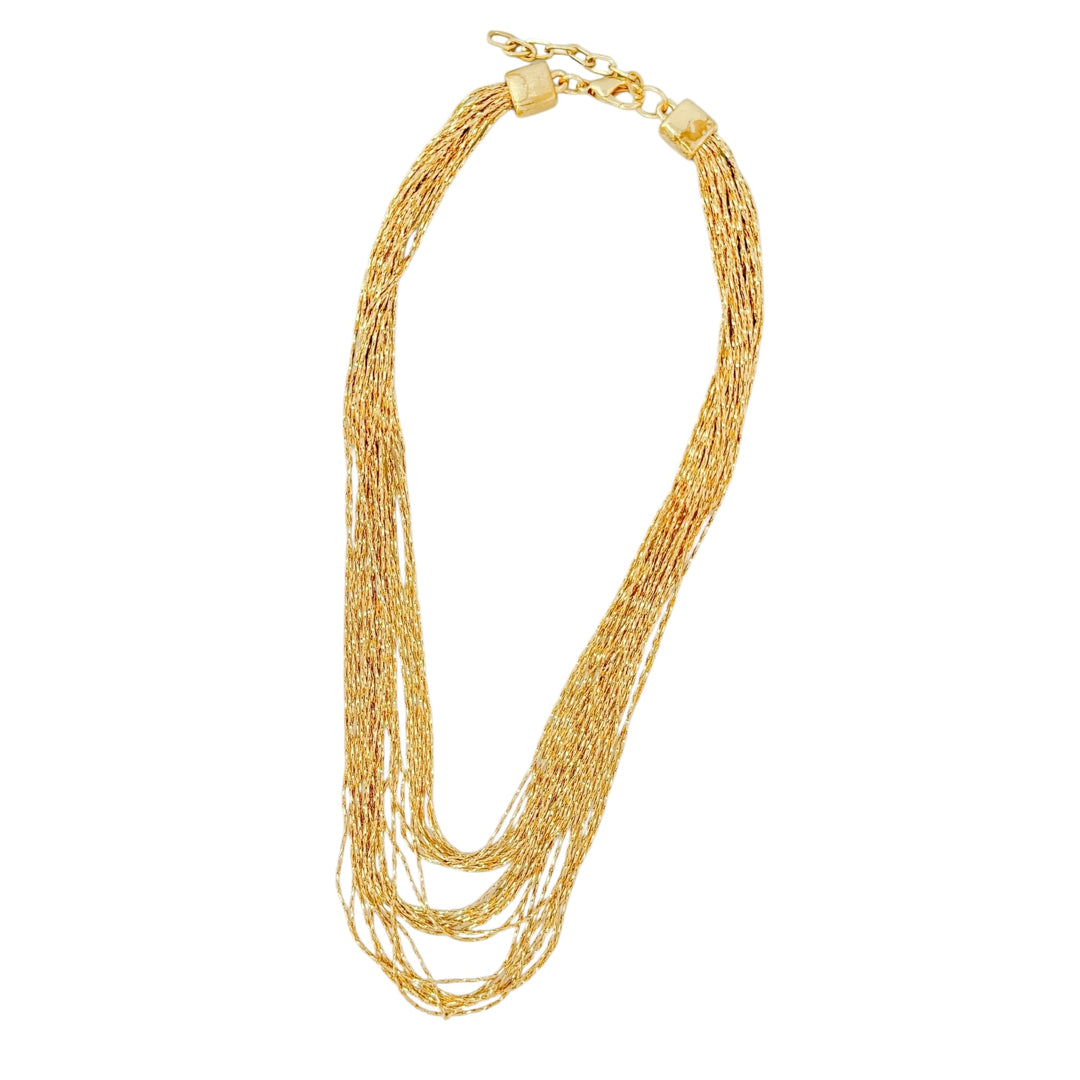 Envy Fine Multi Strand Necklace Gold