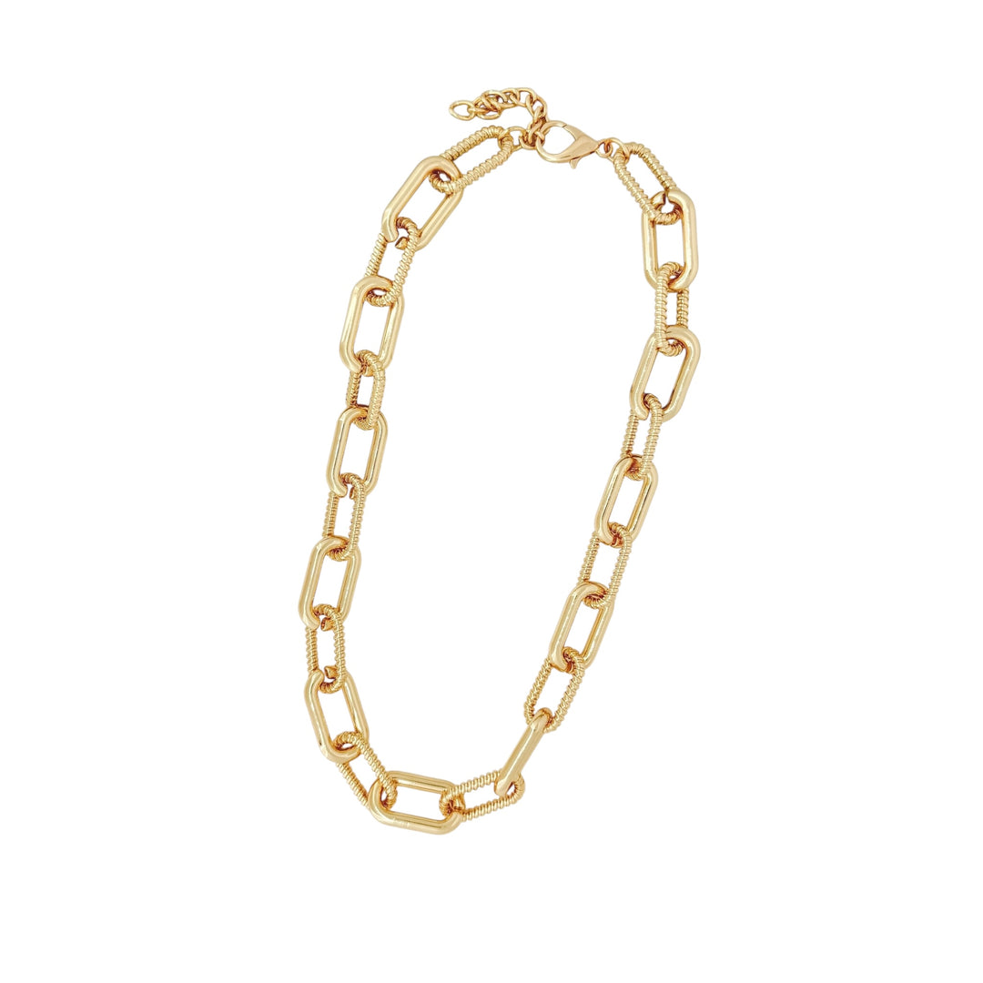 Envy Short Chunky Large Link Necklace Gold