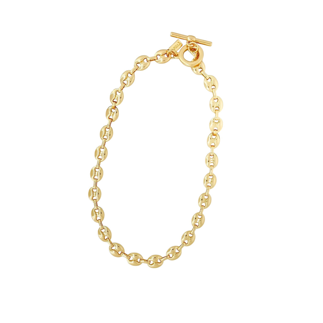Envy Short Coffee Bean Necklace Gold