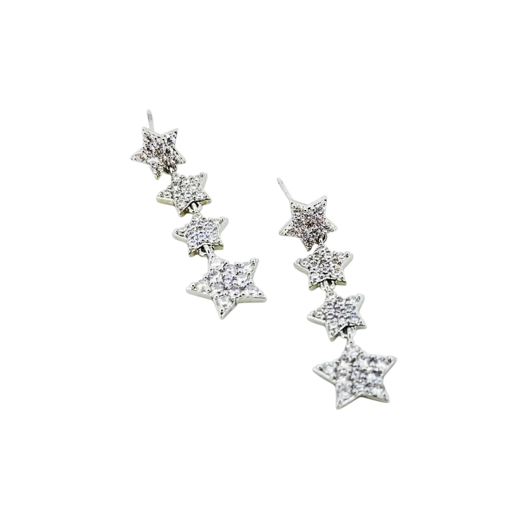Envy Star Dropper Earring Silver