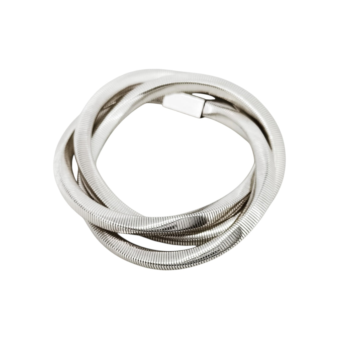 Envy Stretch Layer Bracelet Silver