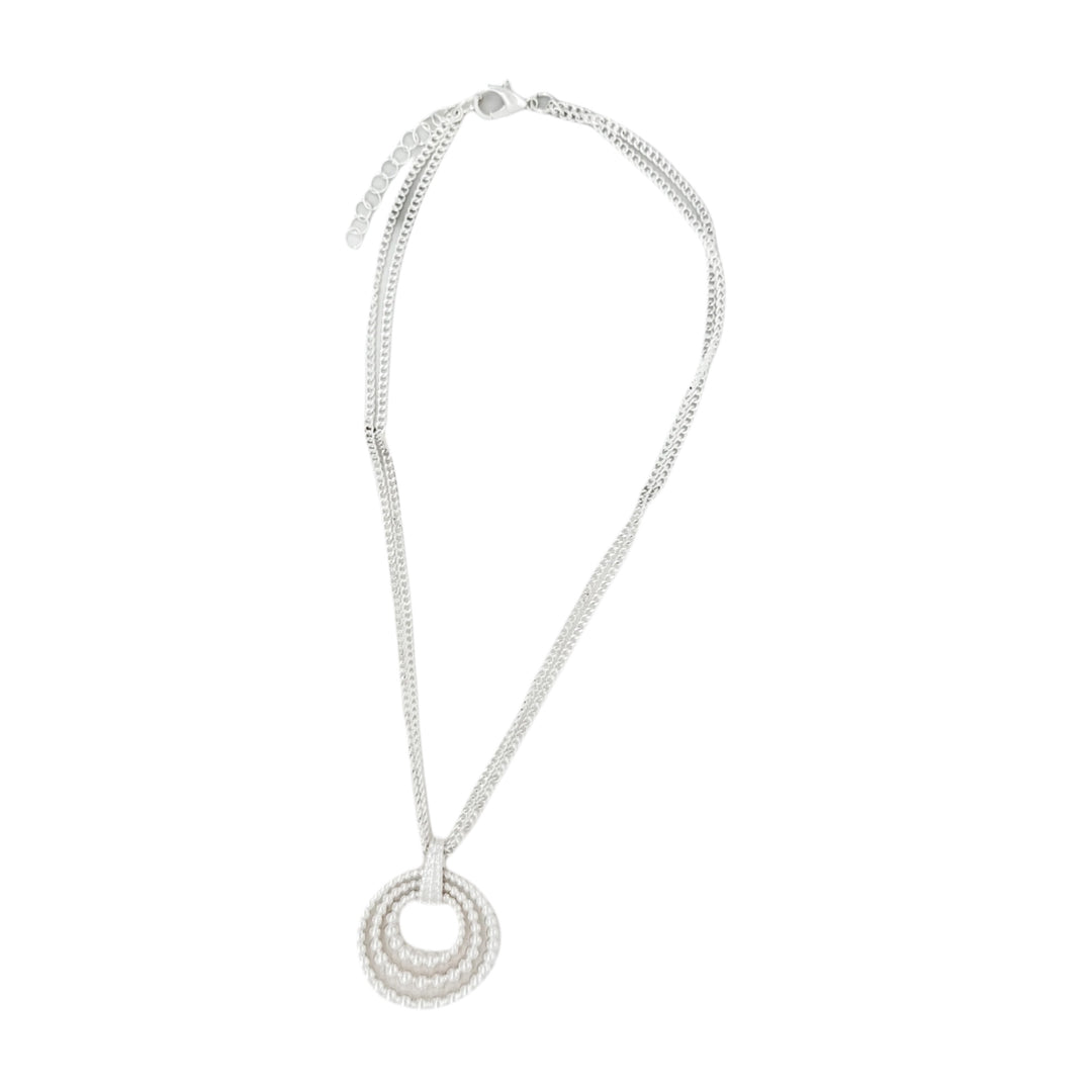 Envy Short Double Chain Necklace Silver