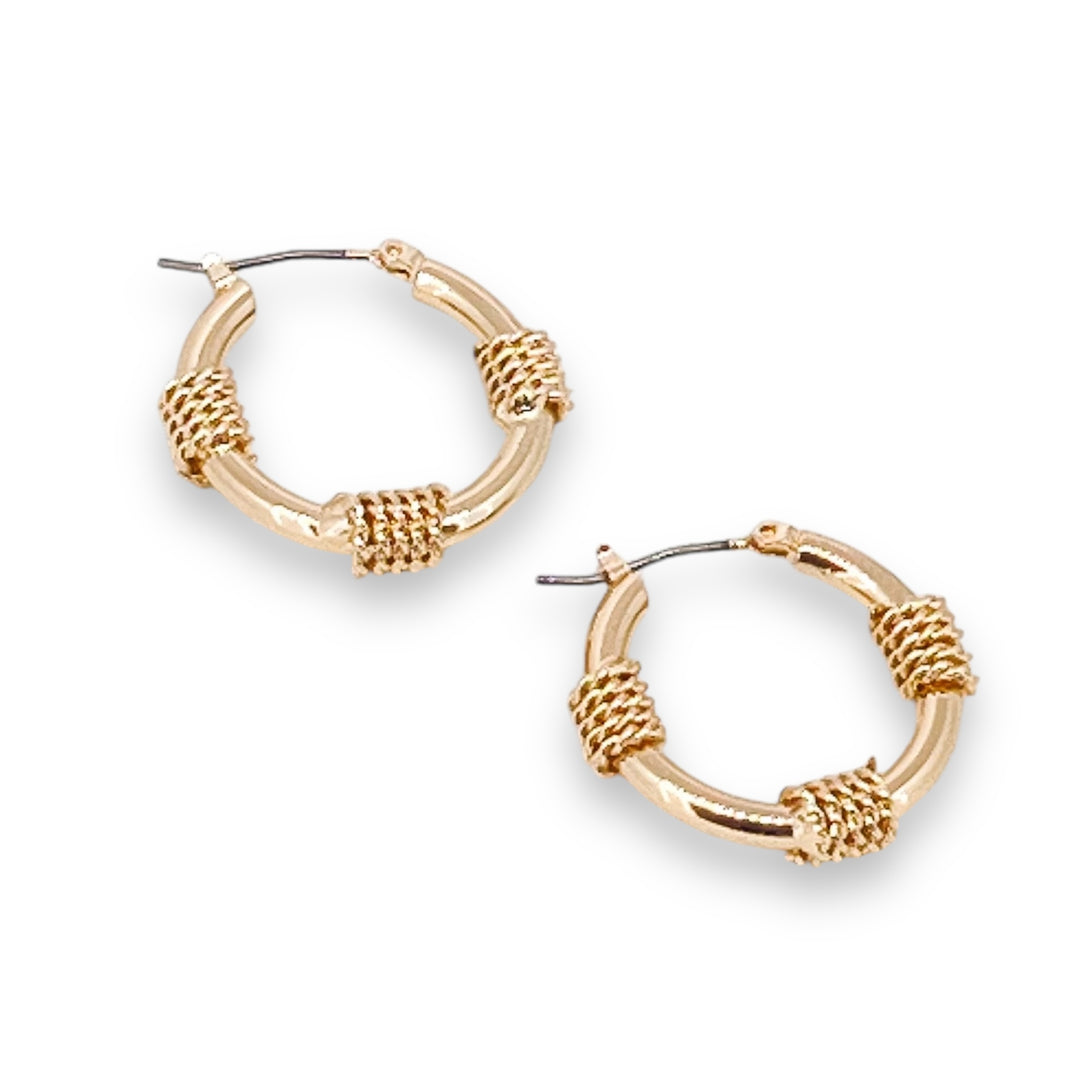 Envy Filagree Hoop Earrings Gold