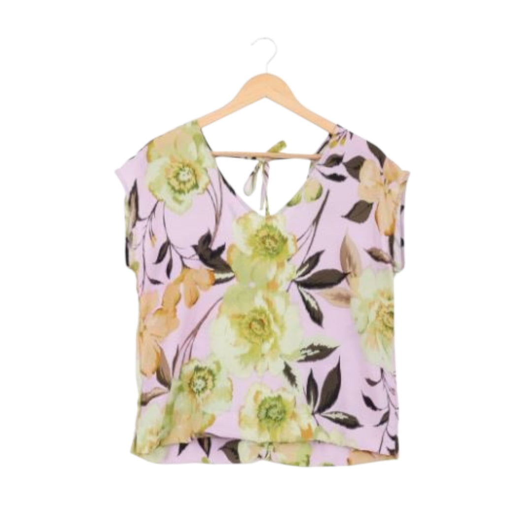 Maria Bellentani Tunis Floral Top Lilac