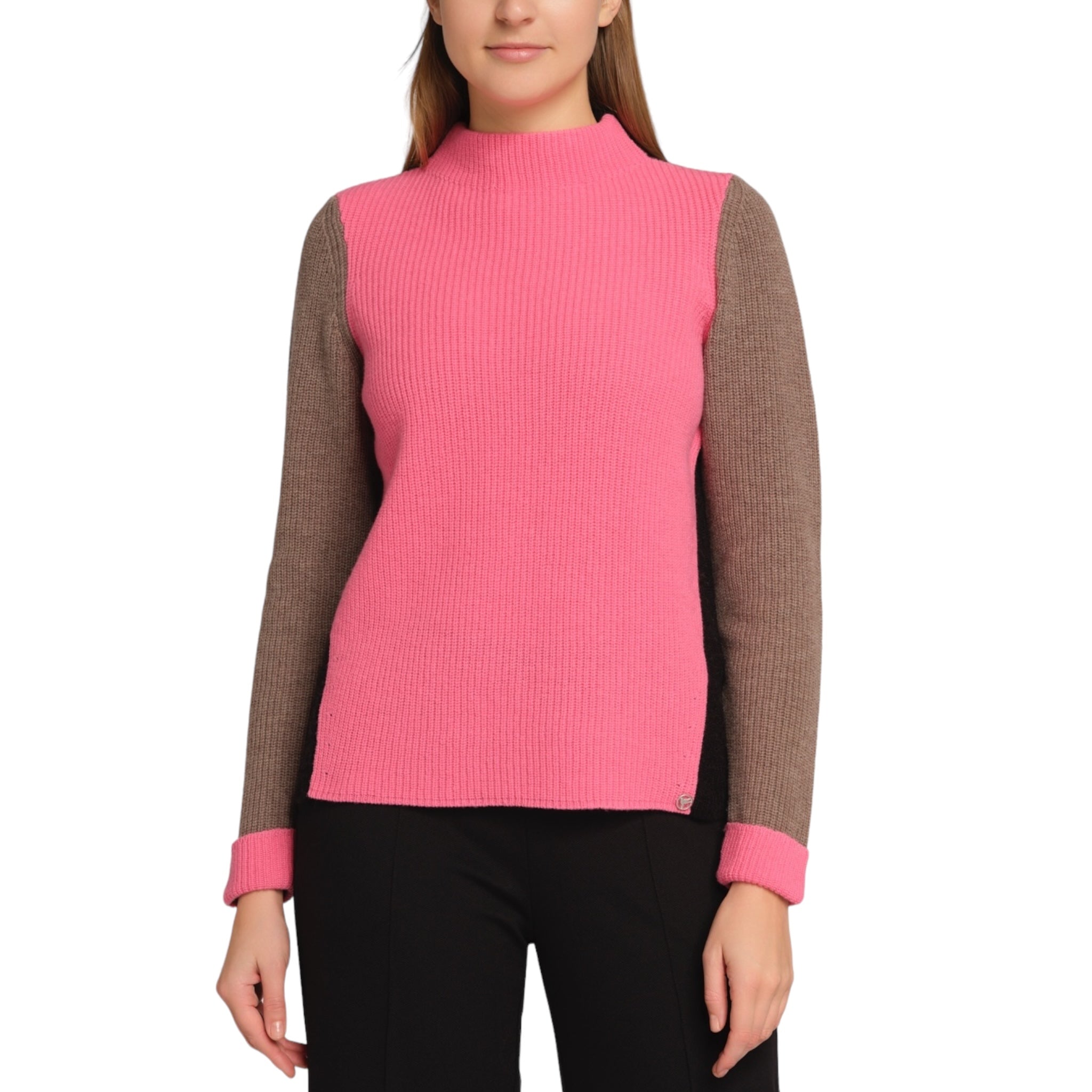 Pink high neck sweater best sale