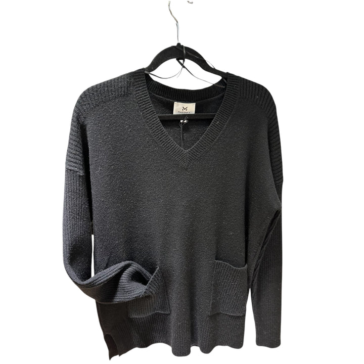 Marina V V Neck Sweater Black