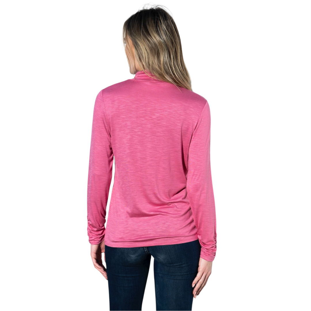 Marble High Neck Top Pink