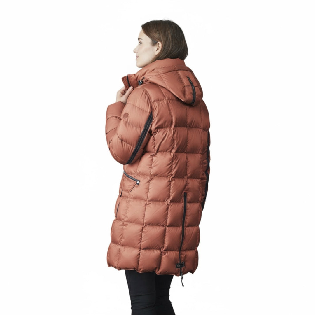 Junge Mary Down Padded Coat Brick Red