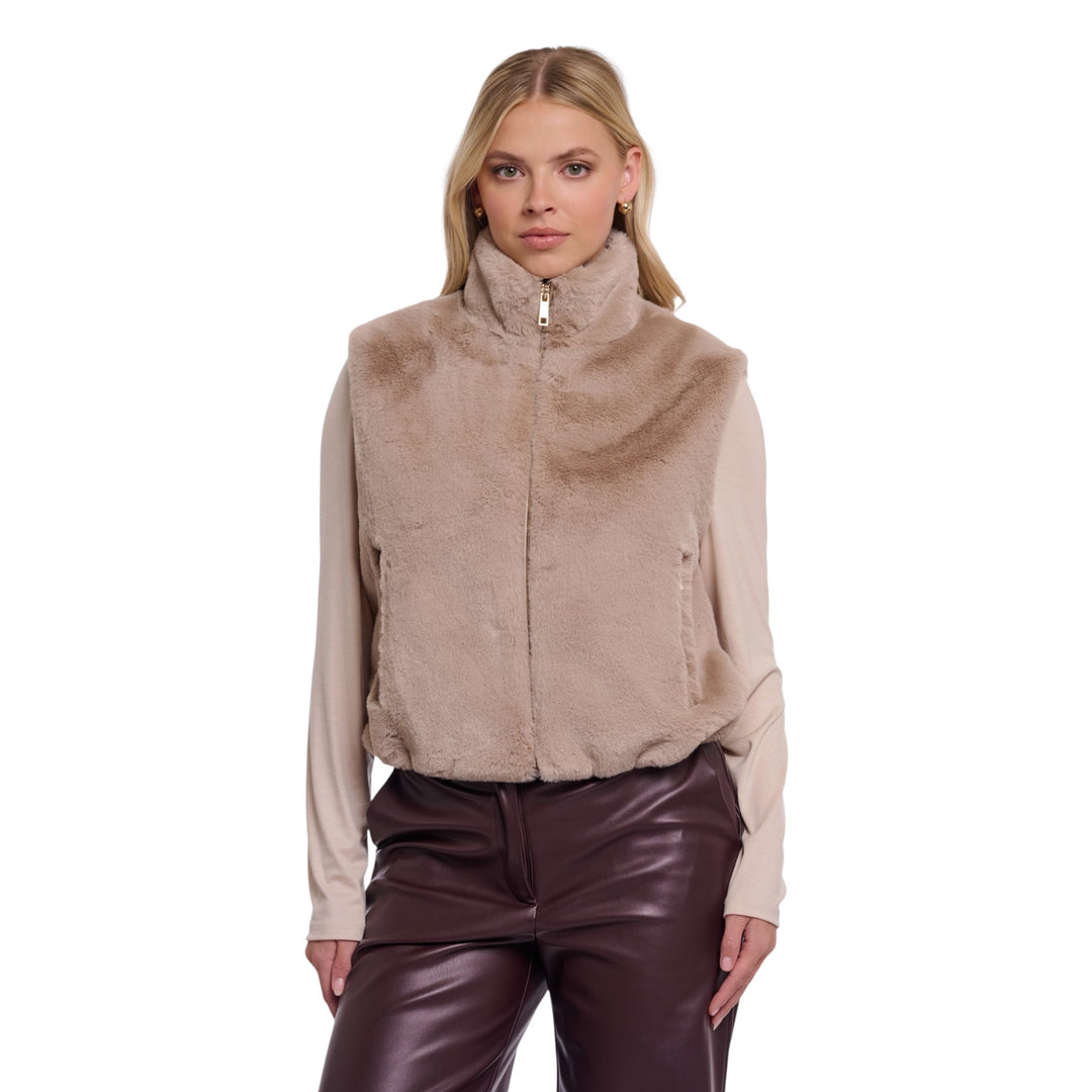 Rino & Pelle Nikki Short Waistcoat Oat