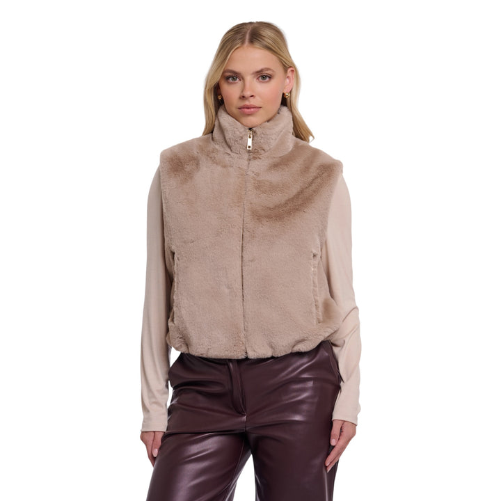 Rino & Pelle Nikki Short Waistcoat Oat