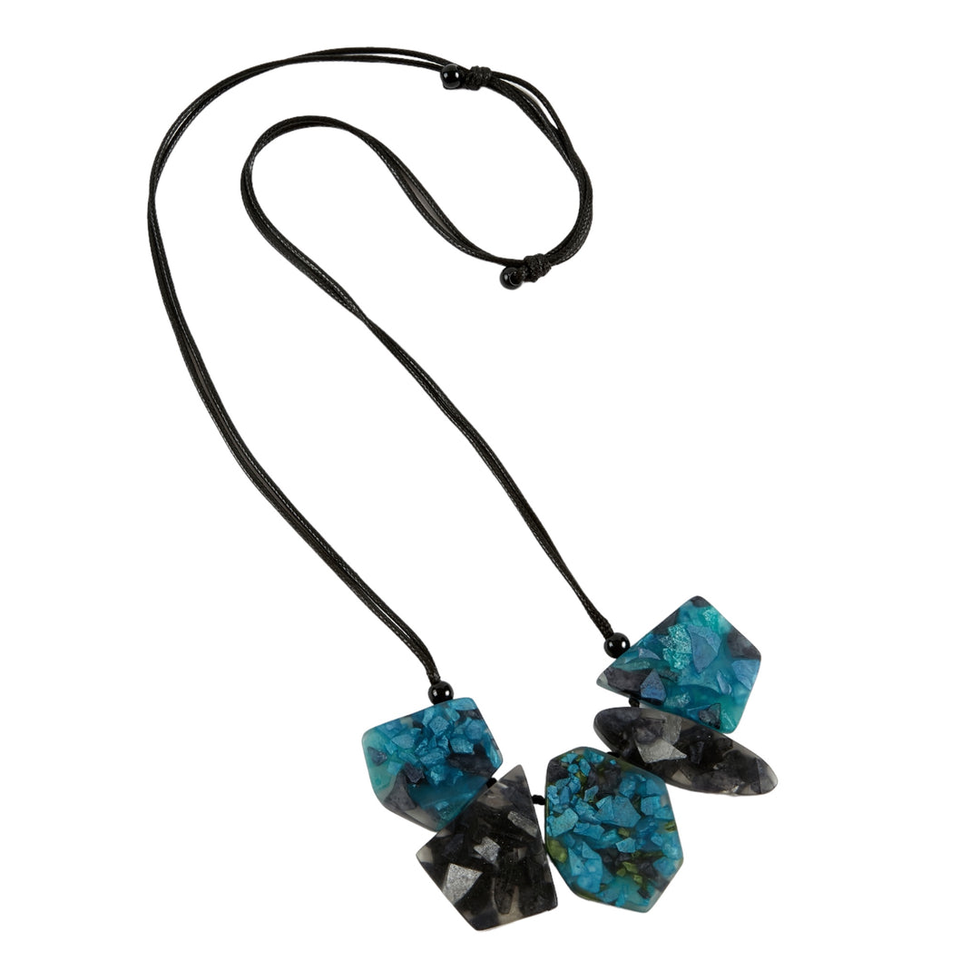 Dante Adjustable Necklace Turquoise & Black