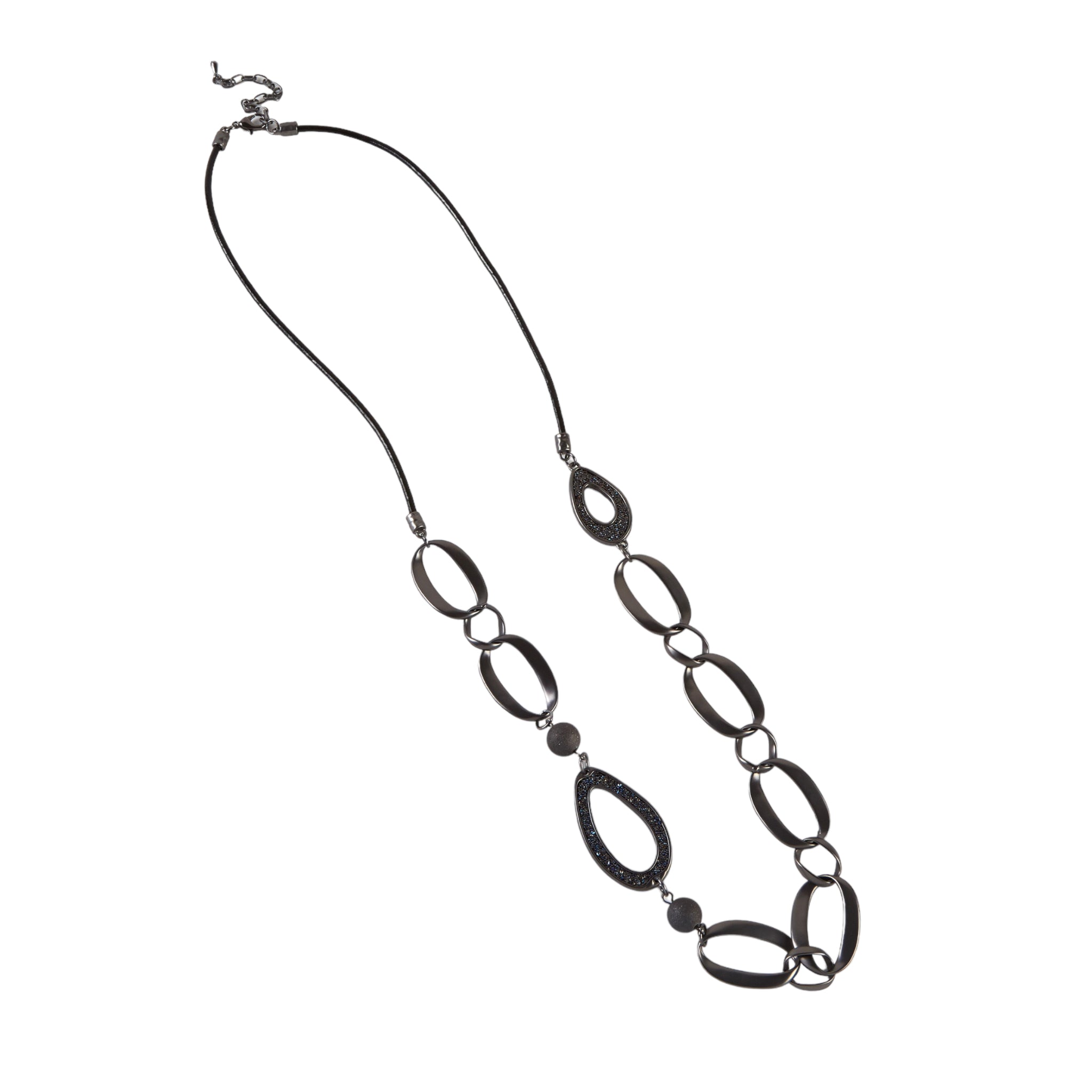 Dante Long Grey Necklace