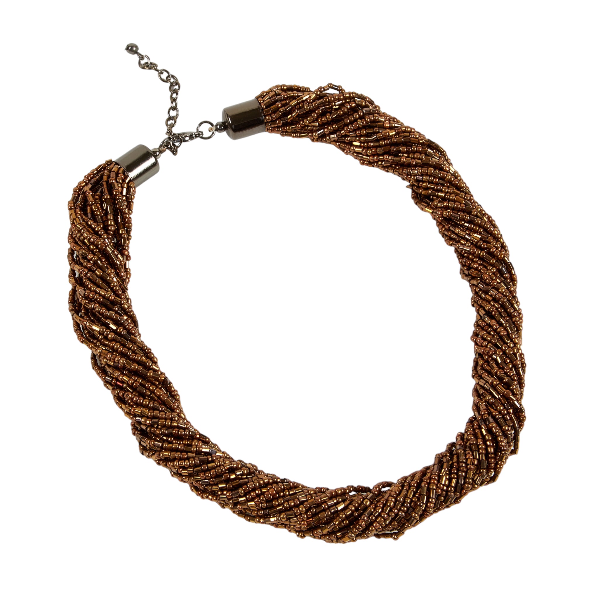 Dante Short Multi-strand Beaded Necklace Bronze