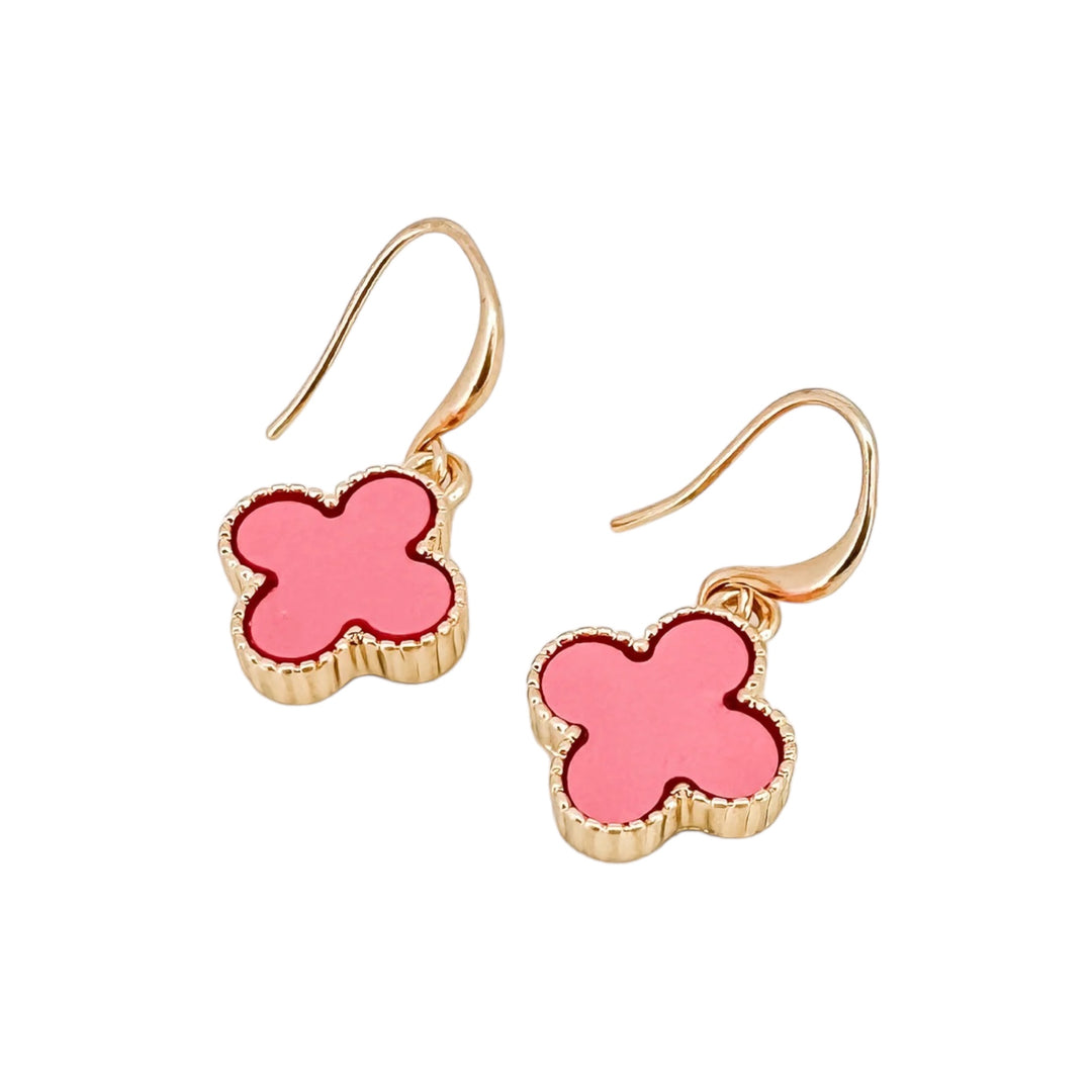 Envy Clover Earrings Pink