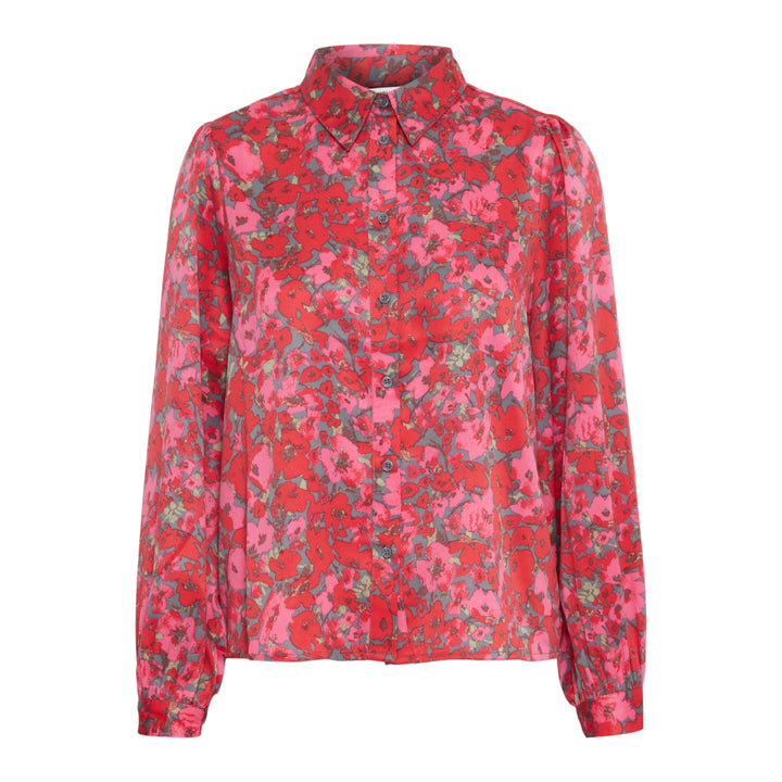 B Young Illura Shirt Asphalt Flower Mix