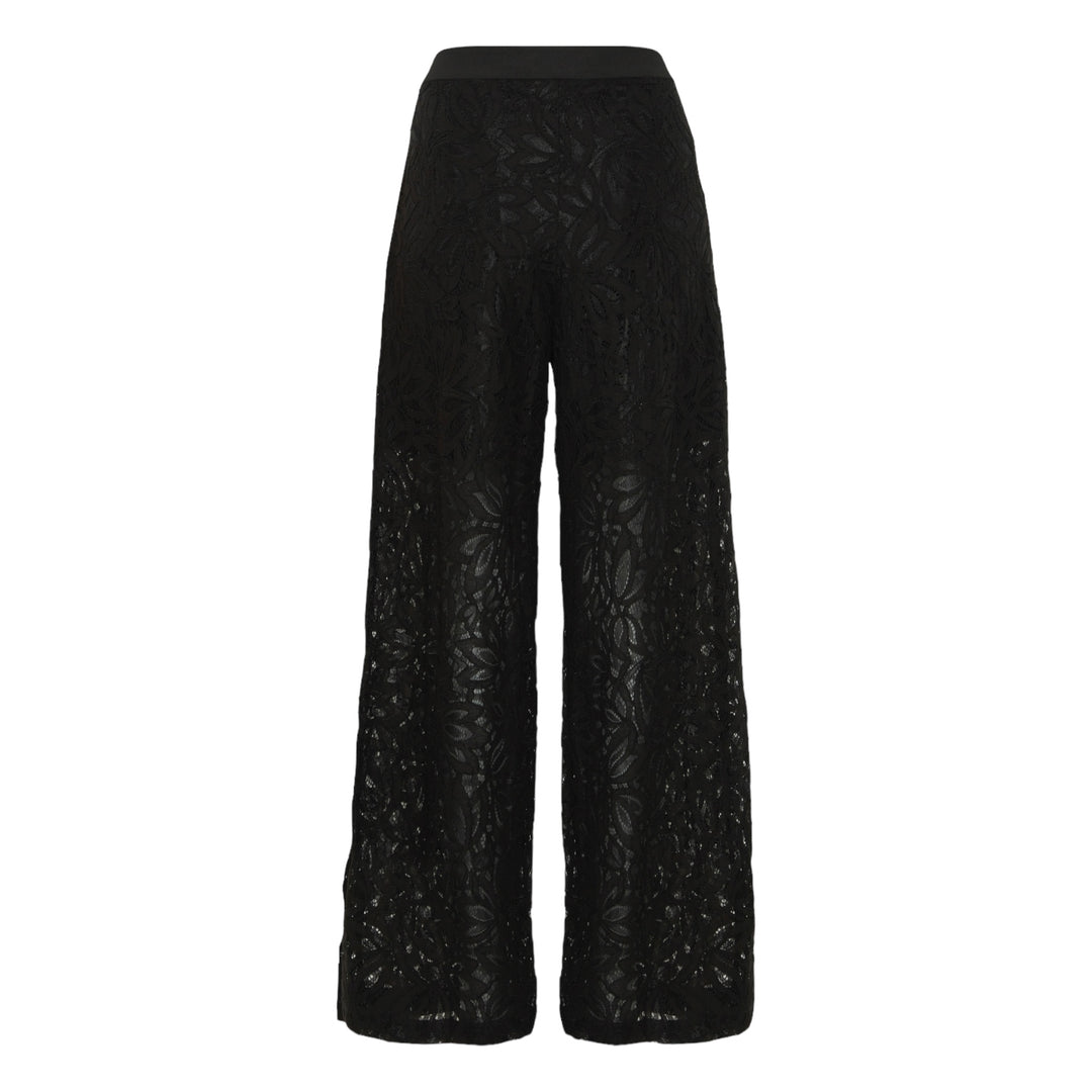 Pulz Dandy Wide Leg Trousers Black Beauty