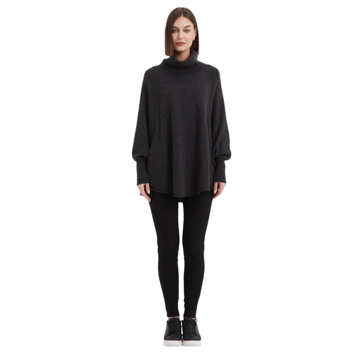 Tirelli High Neck Oversized Knit Charcoal