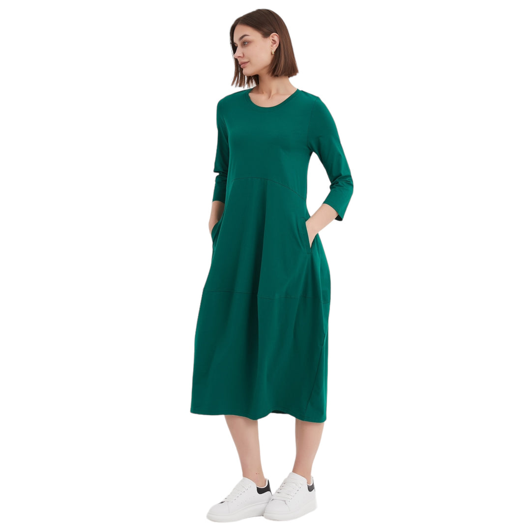 Tirelli Ovoid Jersey Dress Emerald Green