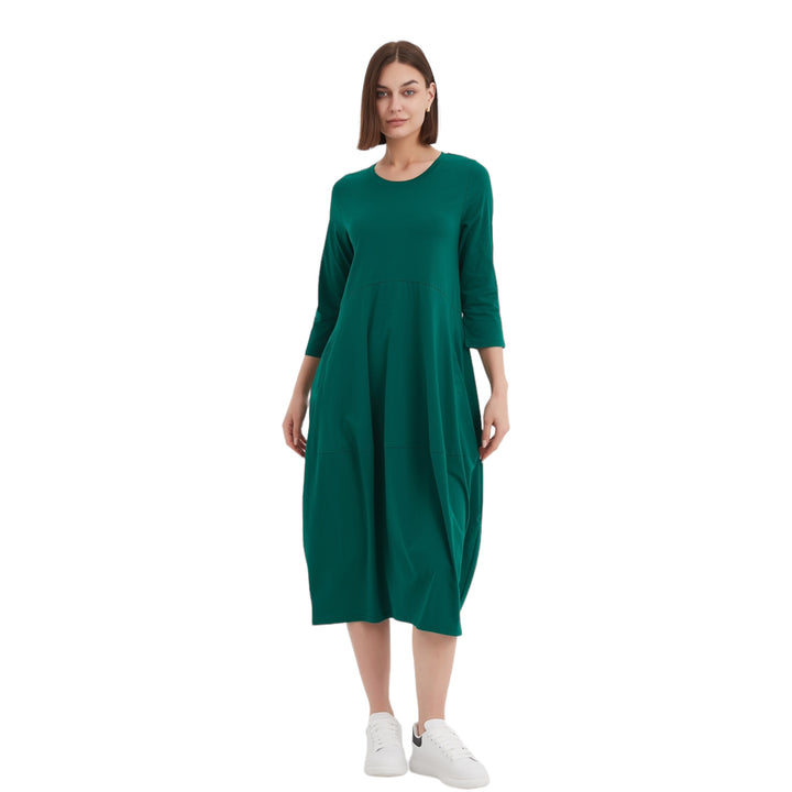 Tirelli Ovoid Jersey Dress Emerald Green