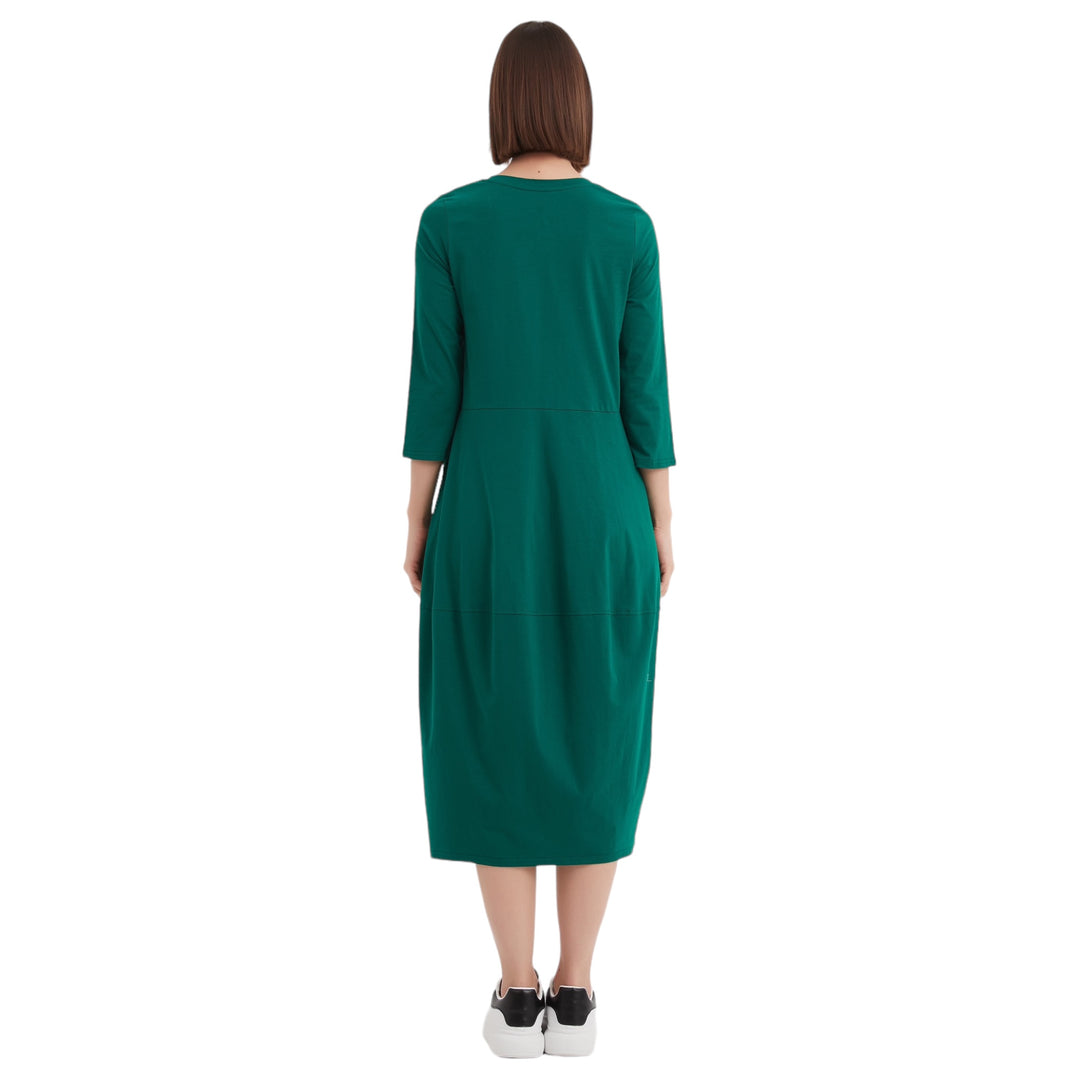 Tirelli Ovoid Jersey Dress Emerald Green