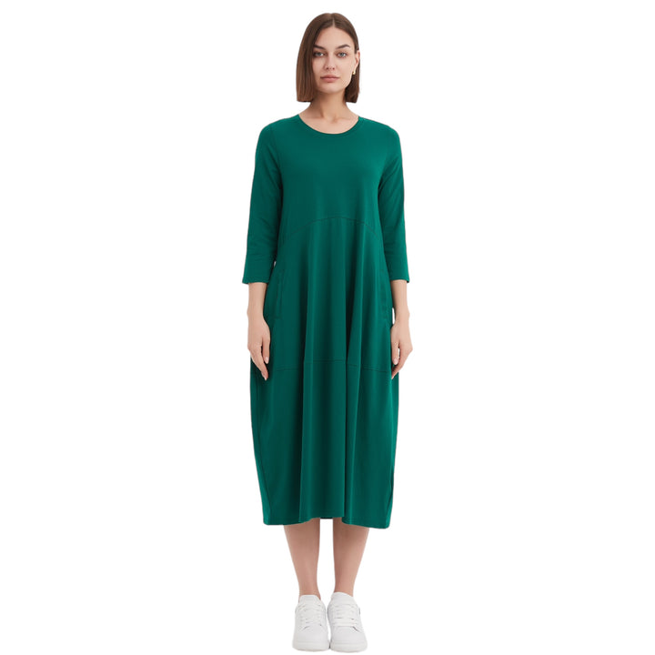 Tirelli Ovoid Jersey Dress Emerald Green