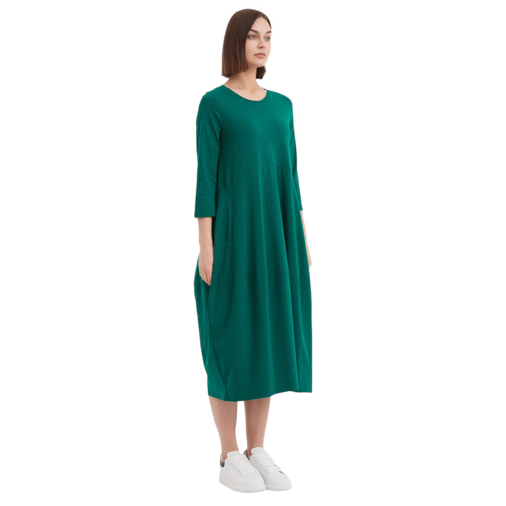 Tirelli Ovoid Jersey Dress Emerald Green