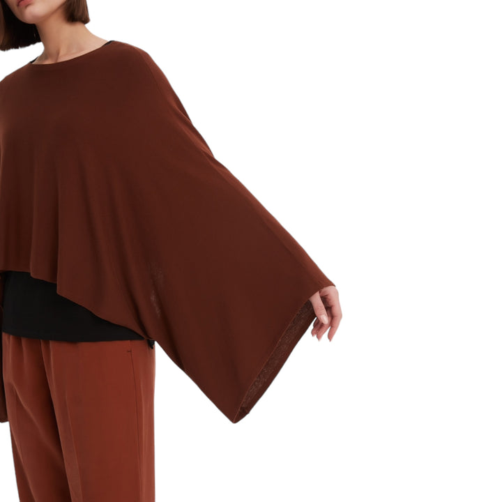 Tirelli Oversized Knit Layer Top Mocha