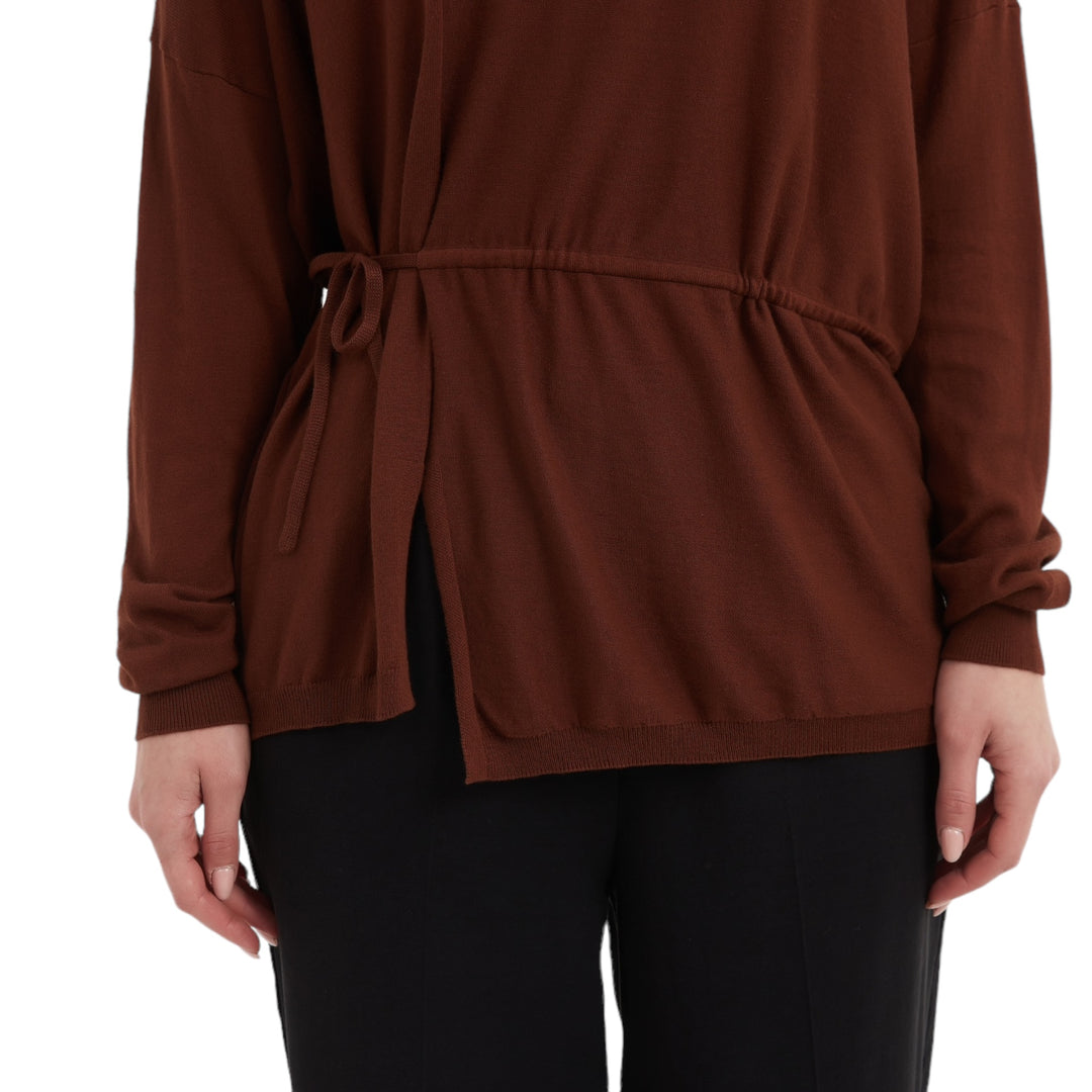 Tirelli Split Detail Knit Top Mocha