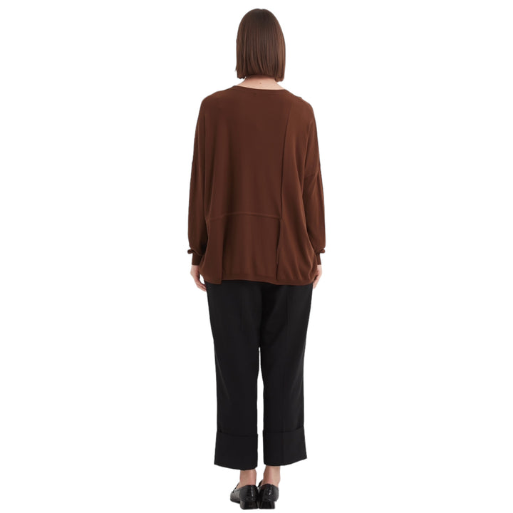 Tirelli Split Detail Knit Top Mocha