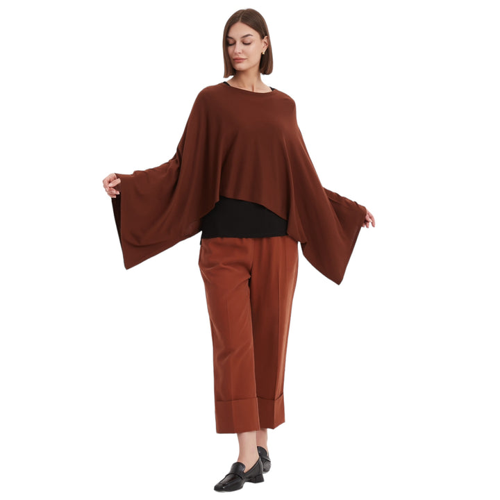 Tirelli Oversized Knit Layer Top Mocha