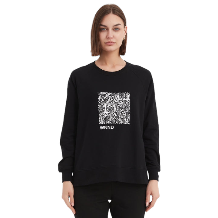 Tirelli-Printed-Sweatshirt-Black-Front-Image