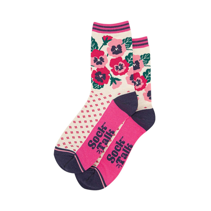 MSH Peony Print Bamboo Socks
