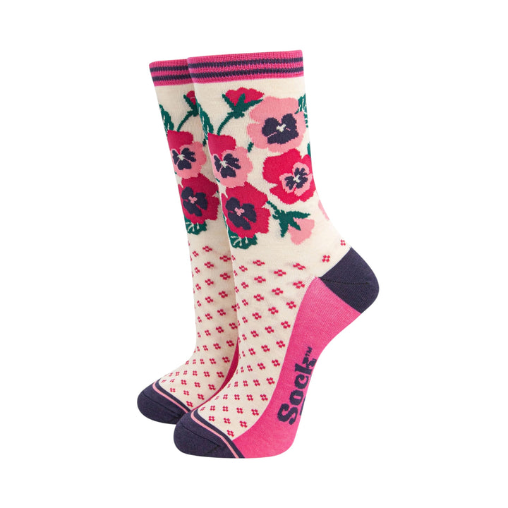 MSH Peony Print Bamboo Socks