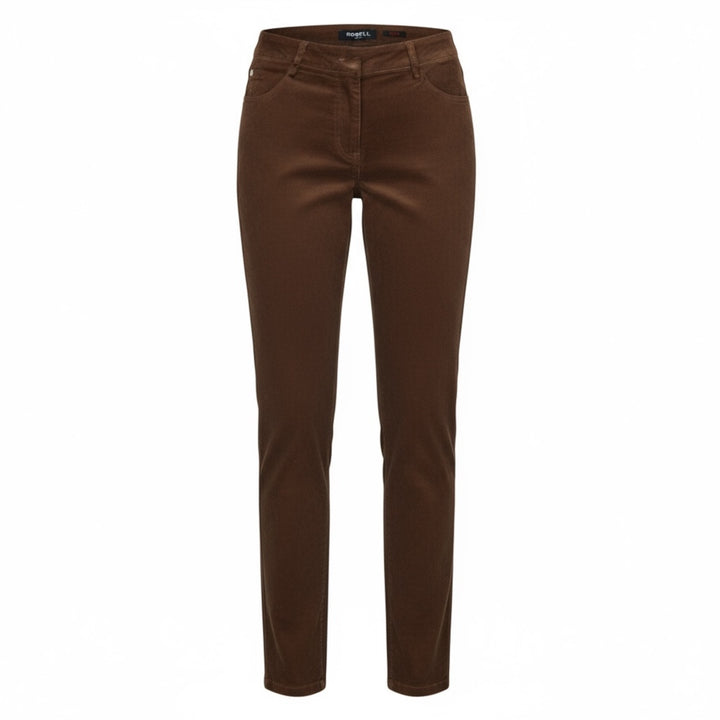 Robell Bella 78cm Cord Trousers Chocolate