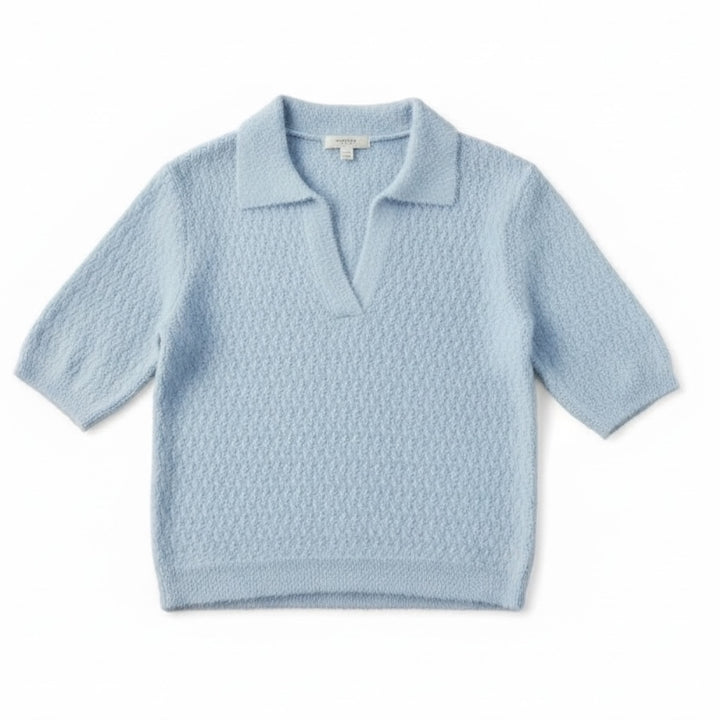 Rino & Pelle Moisa Open Neck Top Light Blue