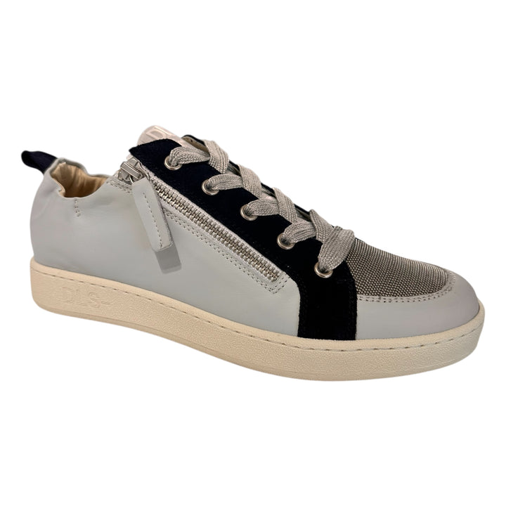 DL Sport Leather Light Blue Sneaker with Navy