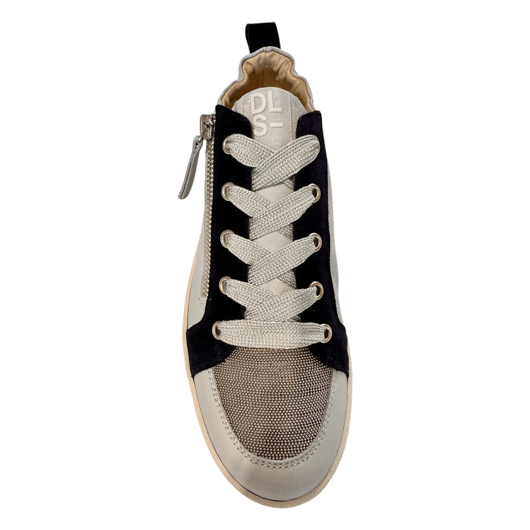 DL Sport Leather Light Blue Sneaker with Navy
