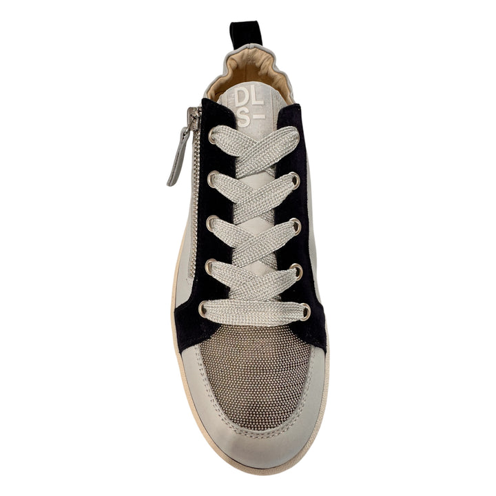 DL Sport Leather Light Blue Sneaker with Navy