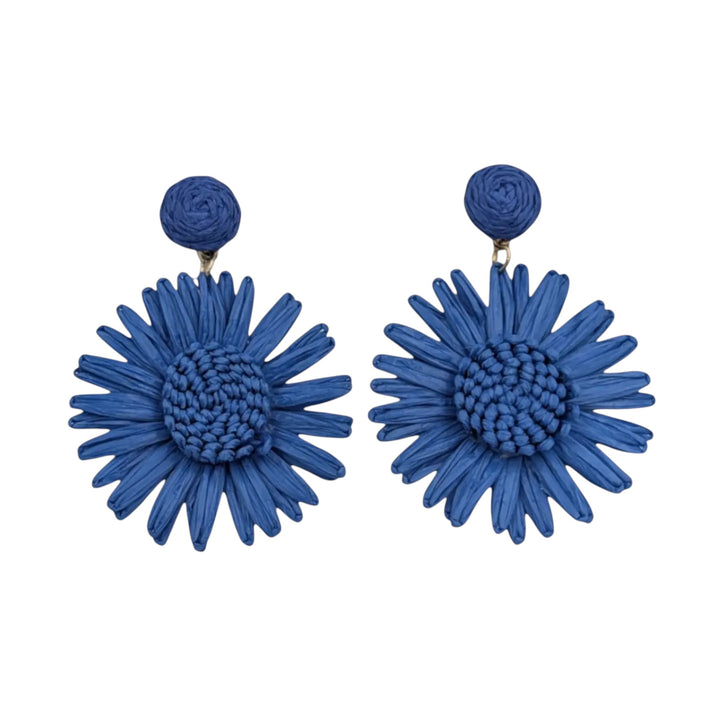Last True Angel Woven Sunflower Earring Blue
